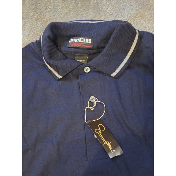Men's XXL Supima 100% Cotton Polo Lot Light Dark Blue Ultra Club Collection - Picture 4 of 9
